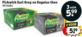 Kruidvat Pickwick Earl Grey en Engelse thee aanbieding