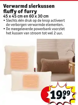 Kruidvat Verwarmd sierkussen fluffy of furry aanbieding