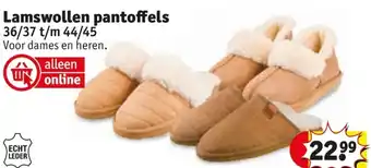 Kruidvat Lamswollen pantoffels aanbieding