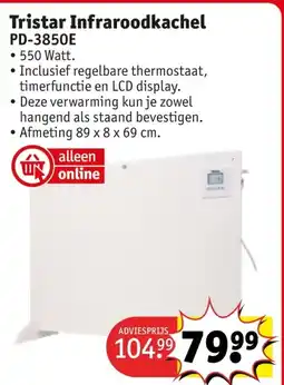 Kruidvat Tristar Infraroodkachel PD-3850E aanbieding