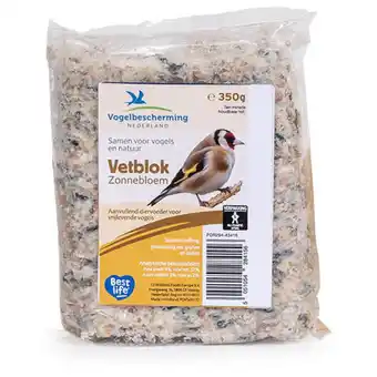 Pets Place Wildbird Vbn Vetblok Met Zonnebloempitten - Tuinvogelvoer - 11.5x10x3 cm 350 g aanbieding