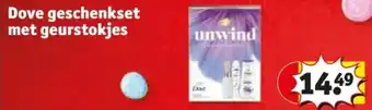 Kruidvat Dove geschenkset met geurstokjes aanbieding