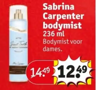 Kruidvat Sabrina Carpenter Bodymist aanbieding