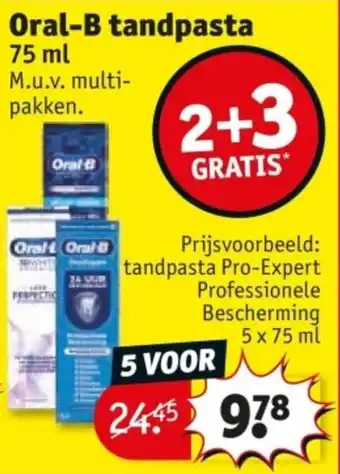 Kruidvat Oral-B tandpasta aanbieding