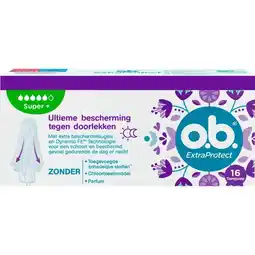 Etos o.b. Extra Protect Tampons Super Plus 16st aanbieding