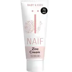 Etos Naïf Baby & Kids Zink Crème 0% Parfum 75ML aanbieding