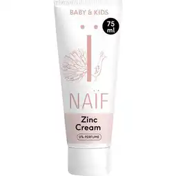 Etos Naïf Baby & Kids Zink Crème 0% Parfum 75ML aanbieding