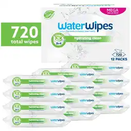 Etos WaterWipes Hydrating Baby Wipes - 12x60 aanbieding