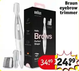 Kruidvat Braun eyebrow trimmer aanbieding