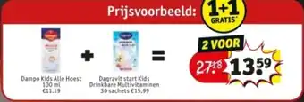 Kruidvat Dampo Kids + Dagravit start Kids aanbieding