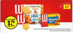 Kruidvat Keuze uit LU Soft Naturel, LU Bastogne Mini, LU Lulu Beertje Chocolade aanbieding