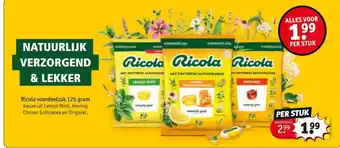 Kruidvat Ricola voordeelzak Keuze uit Lemon Mint, Honing Citroen Echinacea en Original. aanbieding