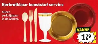 Kruidvat Herbruikbaar kunststof servies aanbieding