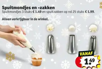 Kruidvat Spuitmondjes en zakken aanbieding