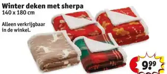 Kruidvat Winter deken met sherpa aanbieding