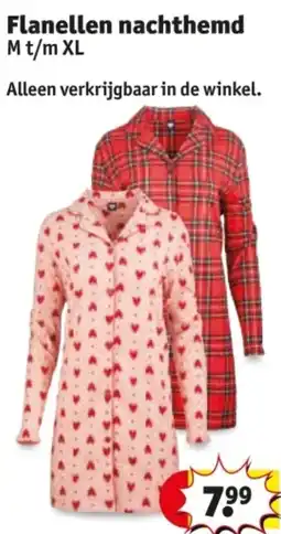 Kruidvat Flanellen nachthemd aanbieding