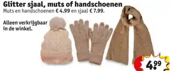 Kruidvat Glitter sjaal, muts of handschoenen aanbieding