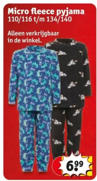 Kruidvat Micro fleece pyjama aanbieding