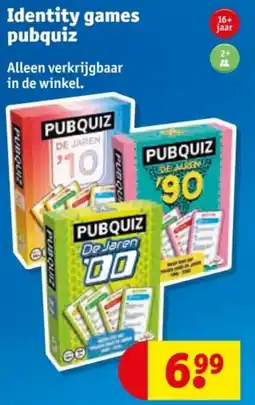 Kruidvat Identity games pubquiz aanbieding