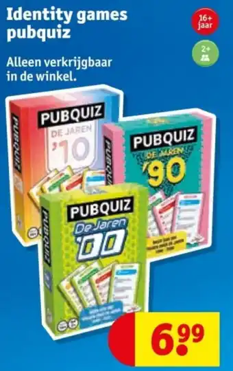 Kruidvat Identity games pubquiz aanbieding