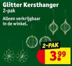 Kruidvat Glitter Kersthanger aanbieding