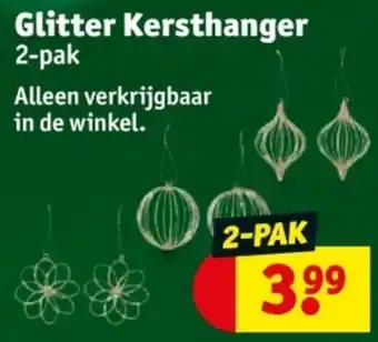 Kruidvat Glitter Kersthanger aanbieding
