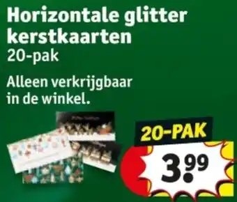 Kruidvat Horizontale glitter kerstkaarten aanbieding