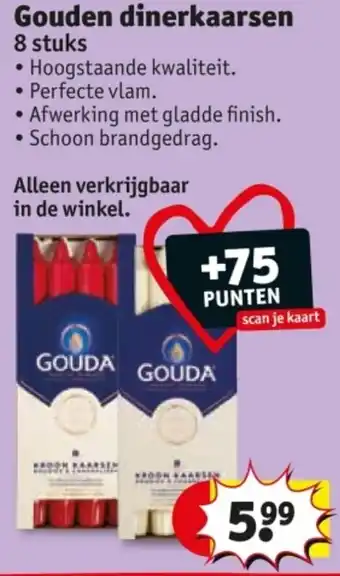 Kruidvat Gouden dinerkaarsen aanbieding