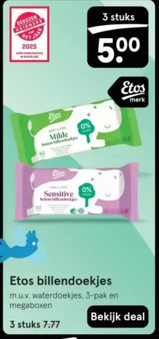 Etos Etos billendoekjes aanbieding