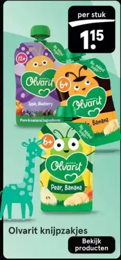 Etos Olvarit knijpzakjes aanbieding