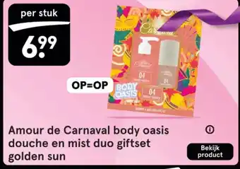 Etos Amour de Carnaval body oasis douche en mist duo giftset golden sun aanbieding