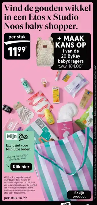 Etos Vind de gouden wikkel in een Etos x Studio Noos baby shopper. aanbieding