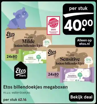 Etos Etos billendoekjes megaboxen aanbieding
