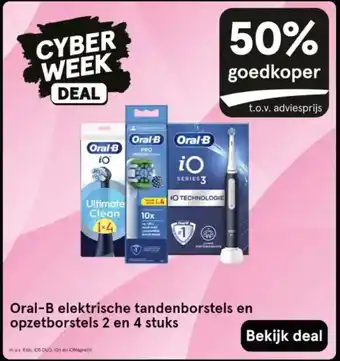 Etos Oral-B elektrische tandenborstels en opzetborstels 2 en 4 stuks aanbieding