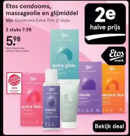 Etos Etos condooms, massageolie en glijmiddel aanbieding