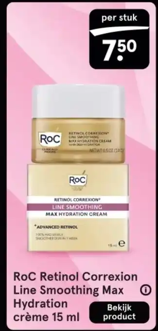 Etos RoC Retinol Correxion Line Smoothing Max Hydration crème aanbieding