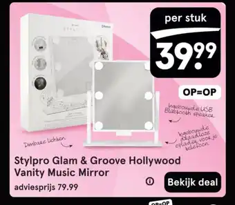 Etos Stylpro Glam & Groove Hollywood Vanity Music Mirror aanbieding