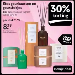 Etos Etos geurkaarsen en geurstokjes aanbieding