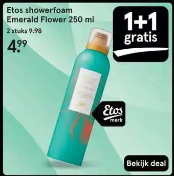 Etos Etos showerfoam Emerald Flower aanbieding