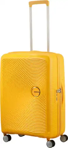 Coolblue American Tourister Soundbox Expandable Spinner 67cm Golden Yellow aanbieding