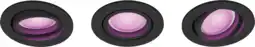 Coolblue Philips Hue Centura inbouwspot White and Color - rond - Zwart - 3-pack aanbieding