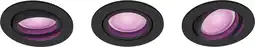Coolblue Philips Hue Centura inbouwspot White and Color - rond - Zwart - 3-pack aanbieding