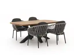 Kees Smit Bellagio Cupello/Induno deens Ovaal 180cm dining tuinset 5-delig aanbieding