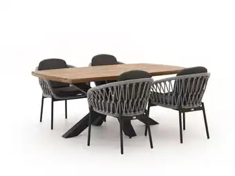 Kees Smit Bellagio Cupello/Induno deens Ovaal 180cm dining tuinset 5-delig aanbieding
