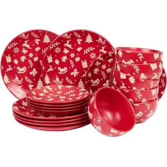 Action Bordenset in kerstthema - rood aanbieding