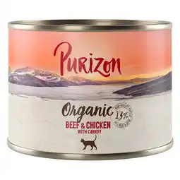Zooplus Purizon Organic 6 x 200 g - Rund en kip met wortel aanbieding