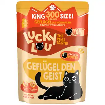 Zooplus 6x300g Lucky Lou Adult Gevogelte nat kattenvoer aanbieding