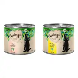Zooplus 6x200g Organic Gemengd Pakket 2 soorten Feringa Natvoer Katten aanbieding