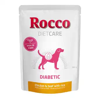 Zooplus Rocco Diet Care Diabetic Kip & Rund met Rijst 300 g - Zakje Hondenvoer 6 x 300 g aanbieding