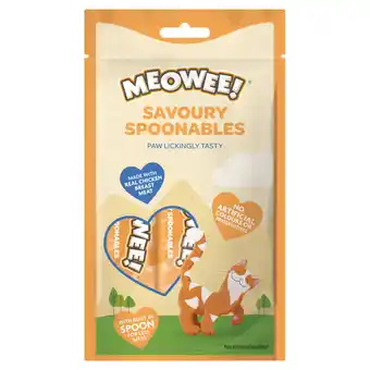 Zooplus 2 + 1 gratis Meowee Spoonables kattensnacks 56 g of 112 g aanbieding